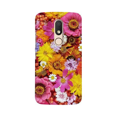 Colorful Flowers Background Mobile Cover For Moto M