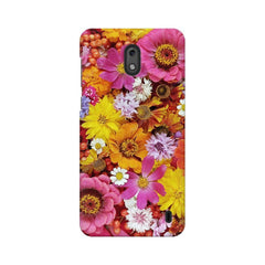 Colorful Flowers Background Mobile Cover For Nokia 2