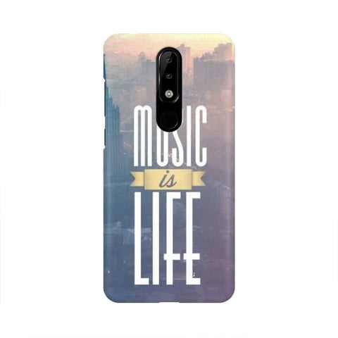 Music is Life Mobile Cover For Nokia 5.1 Plus