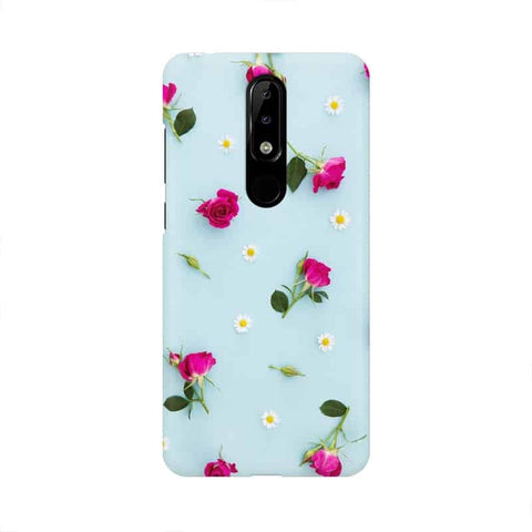 Floral Background Mobile Cover For Nokia 5.1 Plus