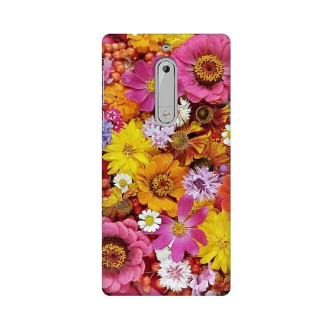 Colorful Flowers Background Mobile Cover For Nokia 5