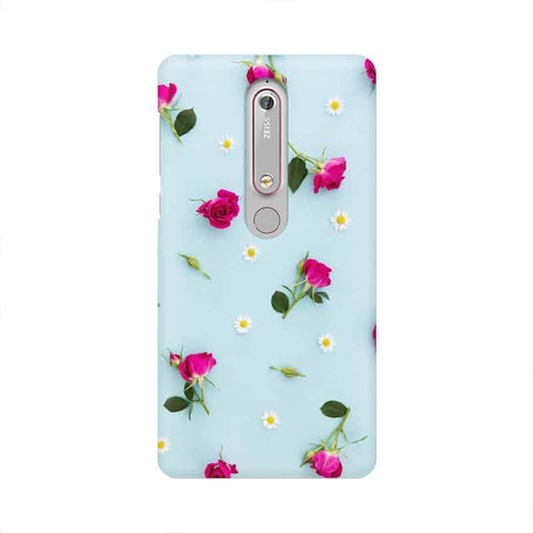 Floral Background Mobile Cover For Nokia 6.1