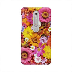 Colorful Flowers Background Mobile Cover For Nokia 6.1