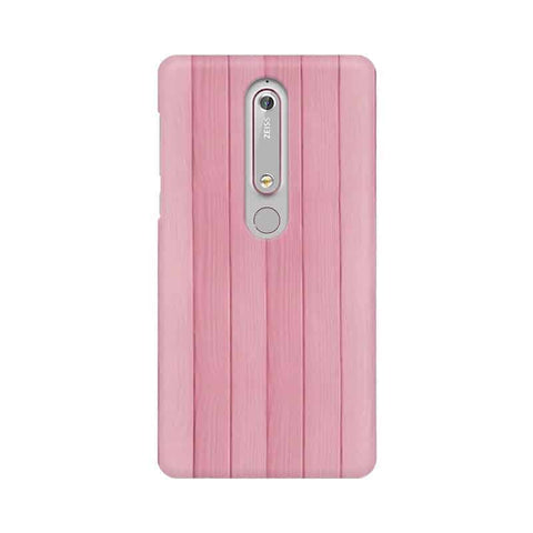 Pink Wood Mobile Cover For Nokia 6.1