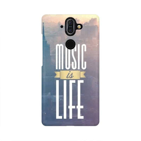 Music is Life Mobile Cover For Nokia 8 Sirocco