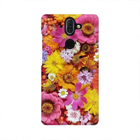 Colorful Flowers Background Mobile Cover For Nokia 8 Sirocco