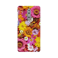Colorful Flowers Background Mobile Cover For Nokia 8