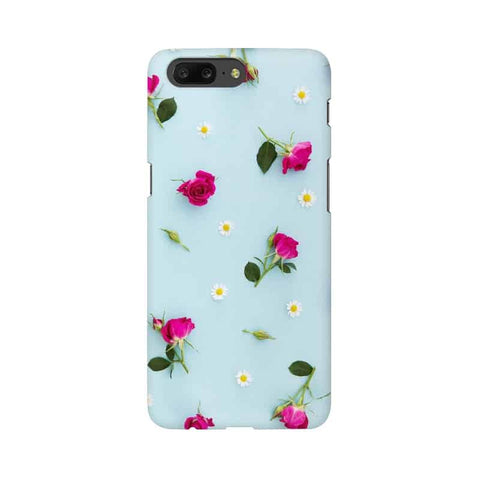 Floral Background Mobile Cover For OnePlus 5