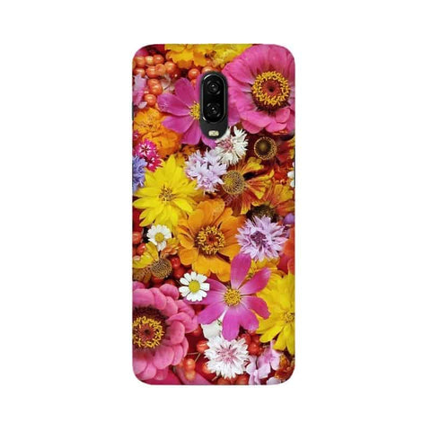Colorful Flowers Background Mobile Cover For OnePlus 6T