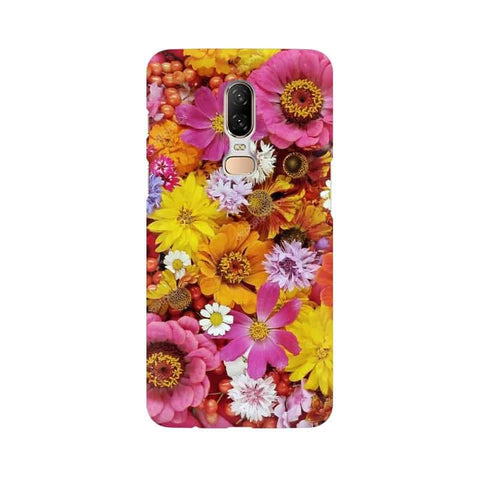 Colorful Flowers Background Mobile Cover For OnePlus 6