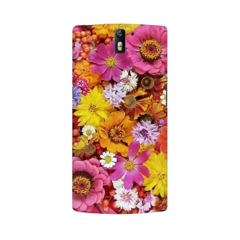 Colorful Flowers Background Mobile Cover For OnePlus One