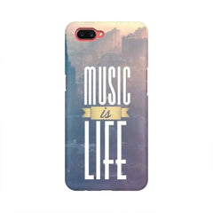 Music is Life Mobile Cover For Oppo A3s