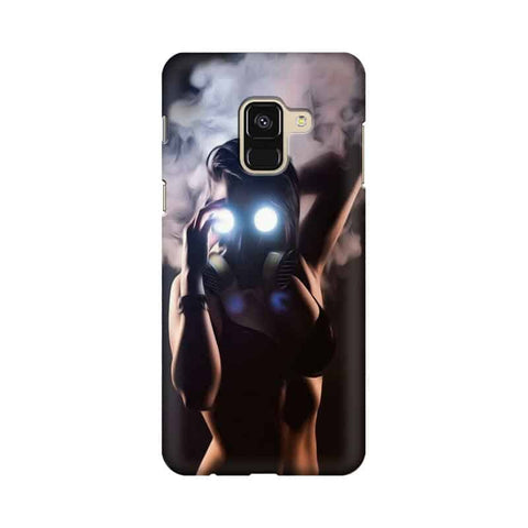 Gas Mask Girl Mobile Cover For Samsung A8 (2018)