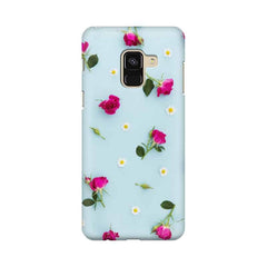Floral Background Mobile Cover For Samsung A8 (2018)