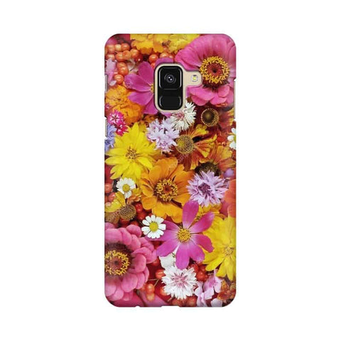 Colorful Flowers Background Mobile Cover For Samsung A8 (2018)