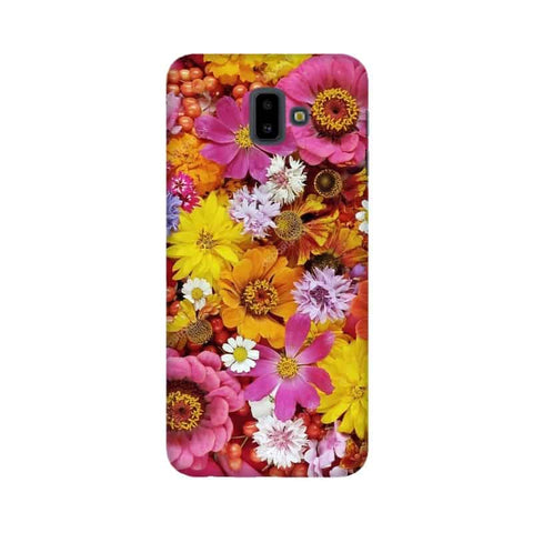 Colorful Flowers Background Mobile Cover For Samsung J6+