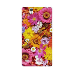 Colorful Flowers Background Mobile Cover For Sony Xperia C4