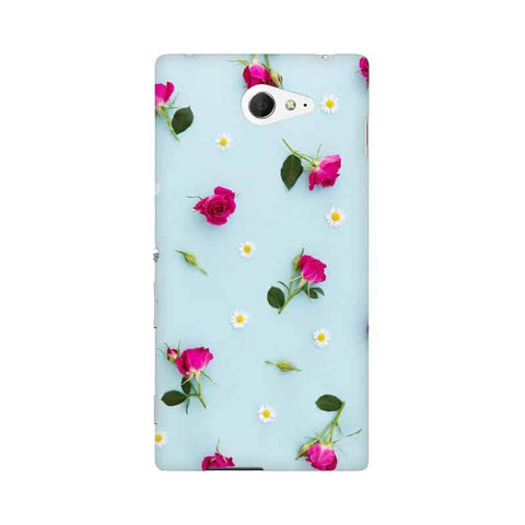 Floral Background Mobile Cover For Sony Xperia M2 S50h