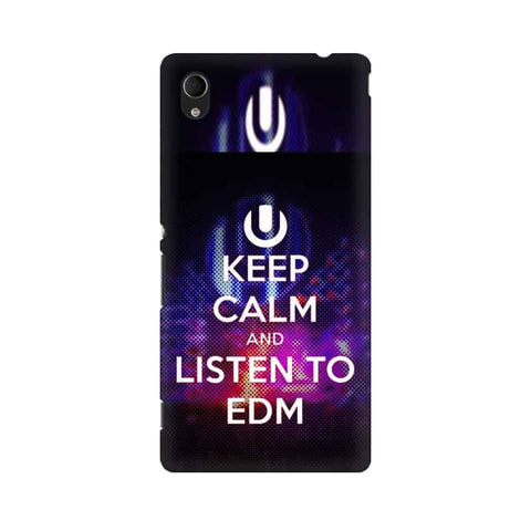 Keep Calm And Listen To EDM Mobile Cover For Sony Xperia M4 Aqua