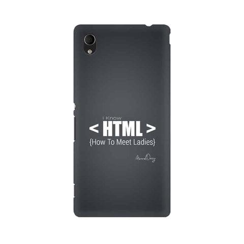 HTML Mobile Cover For Sony Xperia M4 Aqua