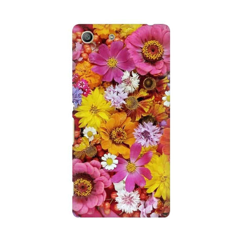 Colorful Flowers Background Mobile Cover For Sony Xperia M5