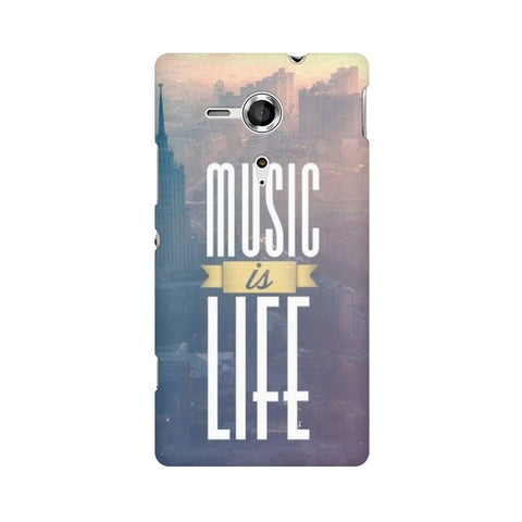 Music is Life Mobile Cover For Sony Xperia SP M35H