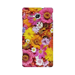 Colorful Flowers Background Mobile Cover For Sony Xperia SP M35H