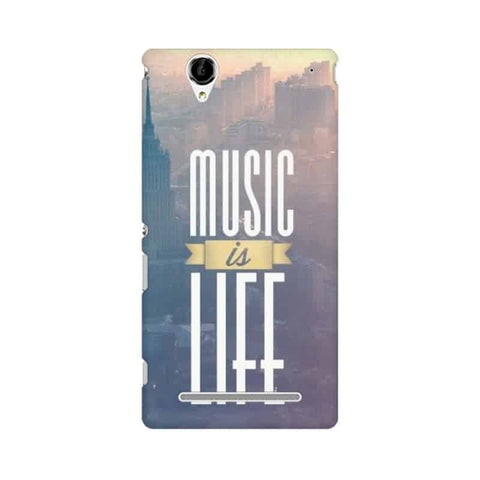 Music is Life Mobile Cover For Sony Xperia T2 Ultra