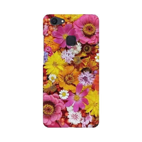Colorful Flowers Background Mobile Cover For Vivo V7