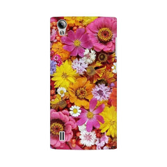 Colorful Flowers Background Mobile Cover For Vivo Y15