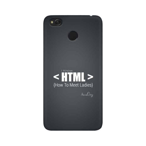 HTML Mobile Cover For Xiaomi Redmi 4