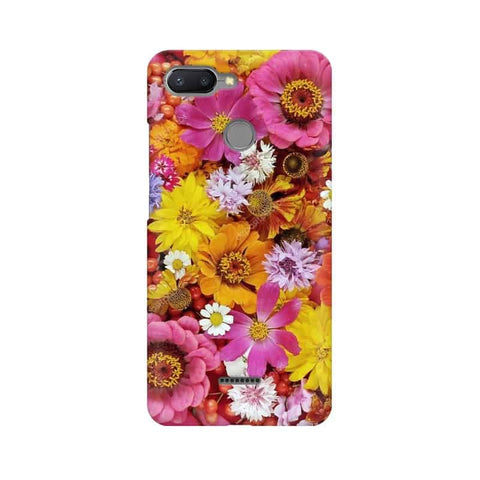 Colorful Flowers Background Mobile Cover For Xiaomi Redmi 6