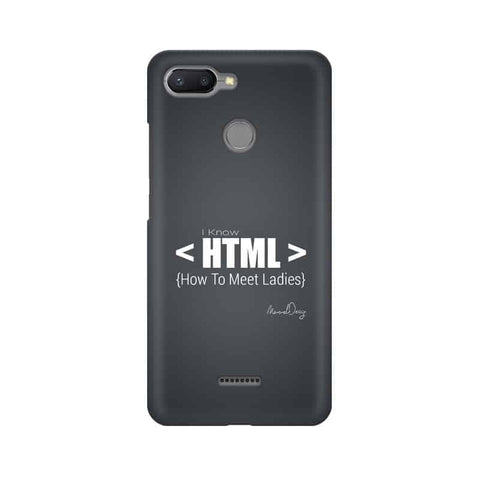 HTML Mobile Cover For Xiaomi Redmi 6