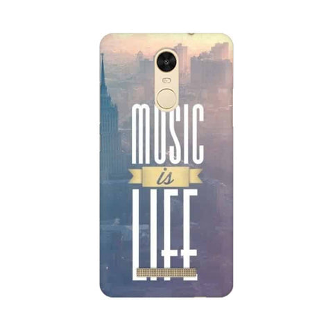 Music is Life Mobile Cover For Xiaomi Redmi Note 3