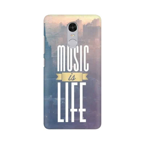Music is Life Mobile Cover For Xiaomi Redmi Note 4X