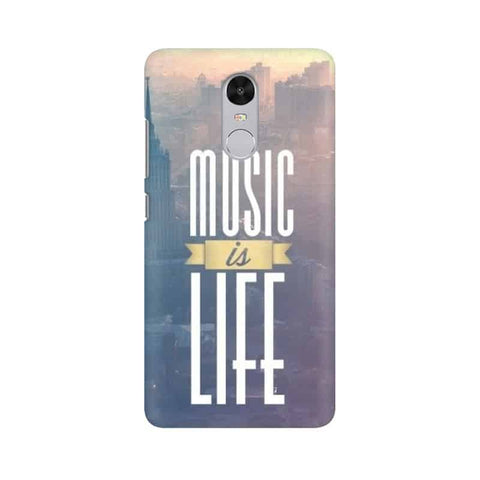 Music is Life Mobile Cover For Xiaomi Redmi Note 4