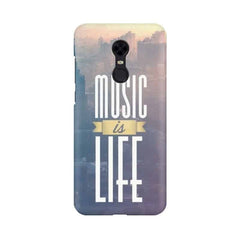 Music is Life Mobile Cover For Xiaomi Redmi Note 5