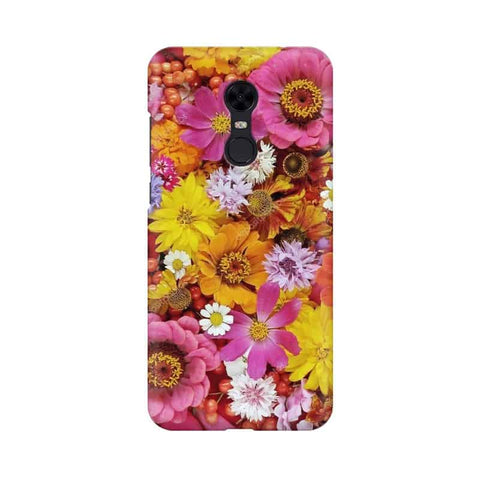 Colorful Flowers Background Mobile Cover For Xiaomi Redmi Note 5
