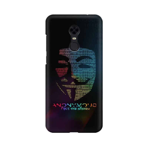 Anon Hackers Mobile Cover For Xiaomi Redmi Note 5